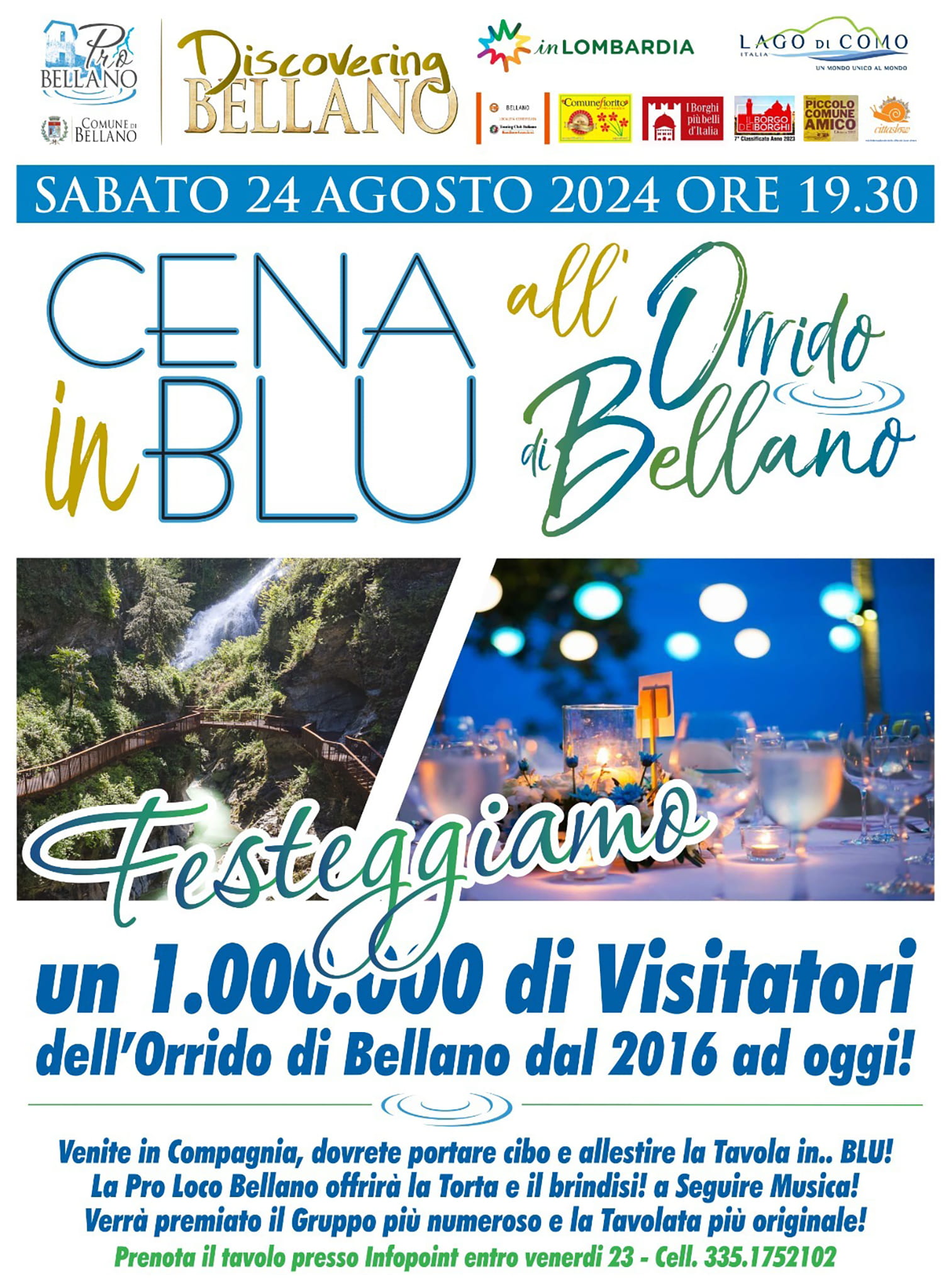 Cena in blu all’Orrido di Bellano